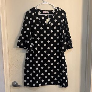 NWT Black and White Polka Dot Dress